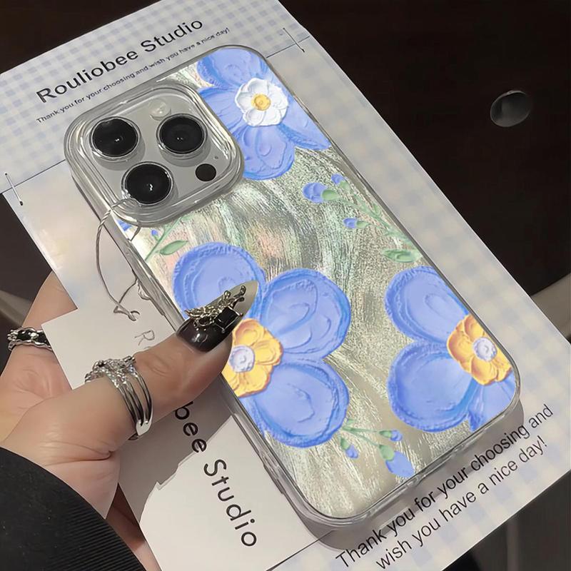 Oil Painting Flowers Print Phone Case For iPhone 17 16 15 14 13 12 11 Pro Max Cover For iPhone XS X XR 7 8 Plus 16E 17 Air Funda