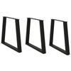 VidaXL Dining Table Legs V-Shape 3 Pieces Black 70 X (72-73,3) Cm Steel 4012584