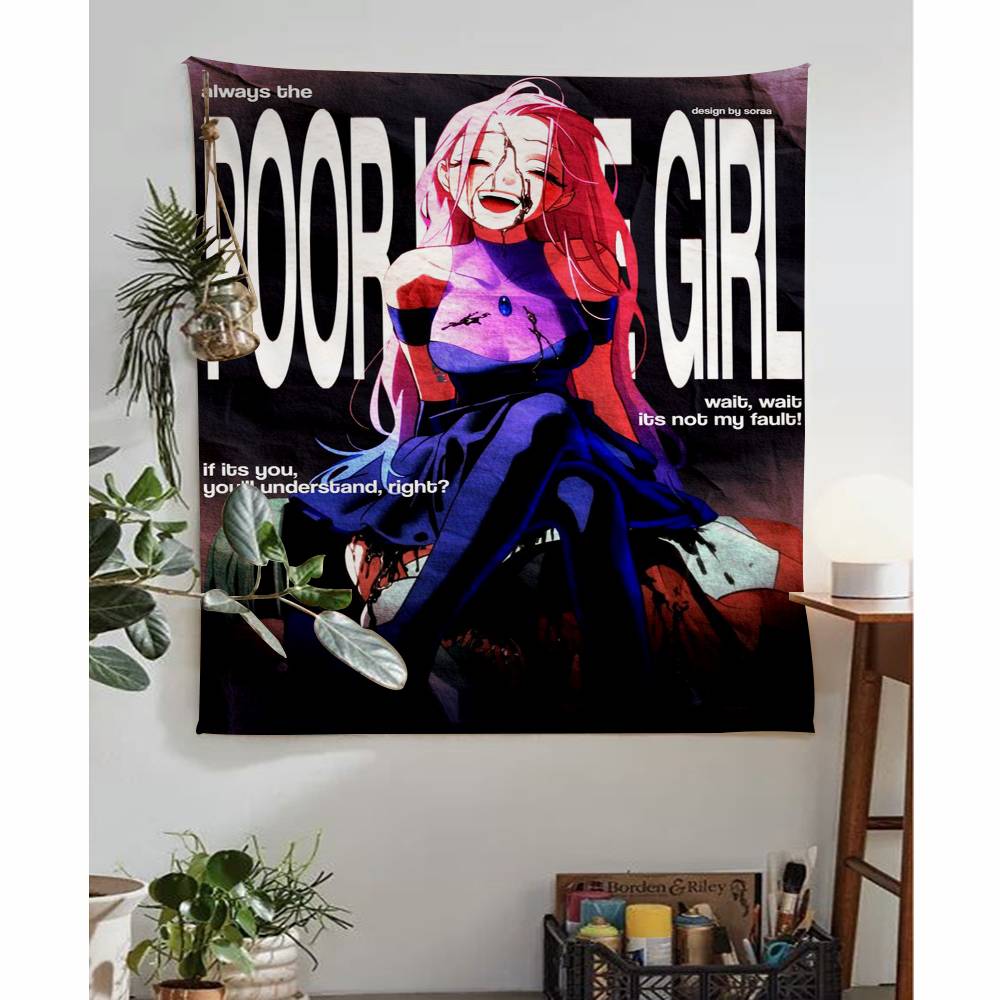 Alien Stage Anime Tapestry Art Printing Japanese Wall Tapestry Anime Wall Hanging Home Decor