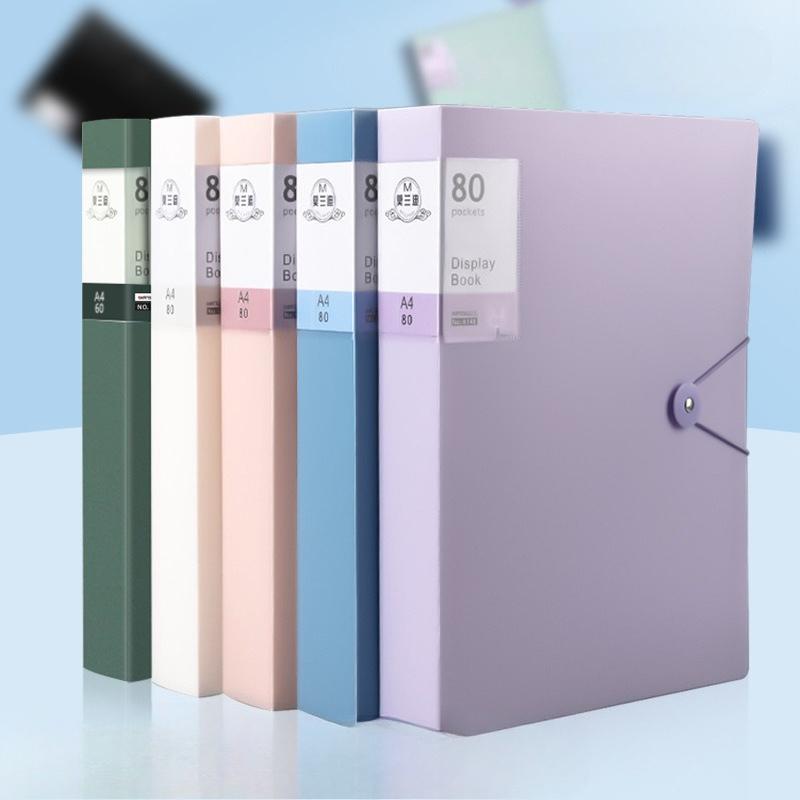 Složka na dokumenty A4 s 60 kapsami, Vhodná pro ukládání dokumentů formátu A4, jako jsou testy, Vysoká průhlednost a voděodolná