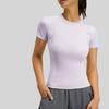 Women's Fashionable Lightweight Athletic Yoga Top, Short-Sleeve Running And Fitness T-Shirt For Summer