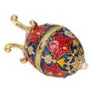 Fdit Vintage Enamelled ster Egg Jewelry Box, Zinc Alloy Diamante Jewelry   with Antique Floral Pattern, Decorative for Women, ster Houses and