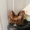 Large Capacity Womens Tote Bag With Rhombus Quilting Chain Strap PU Leather Shoulder Crossbody Daily Streetwear