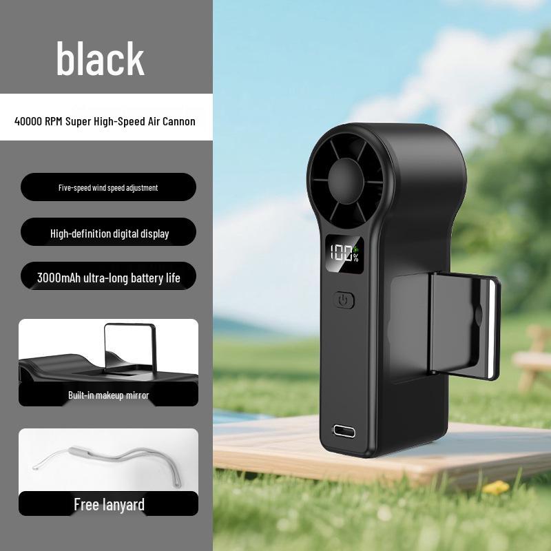 GF8 High-Speed Handheld Mini Fan with Hidden Mirror & Smart Display Mini Fan
