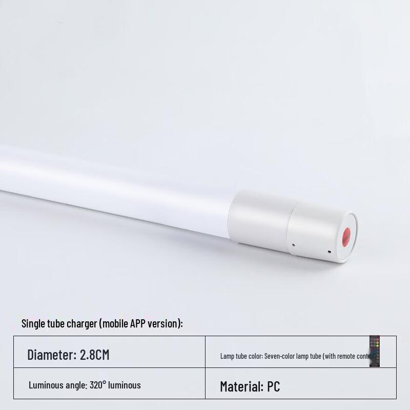Rechargeable RGB LED Tube Light with App Control