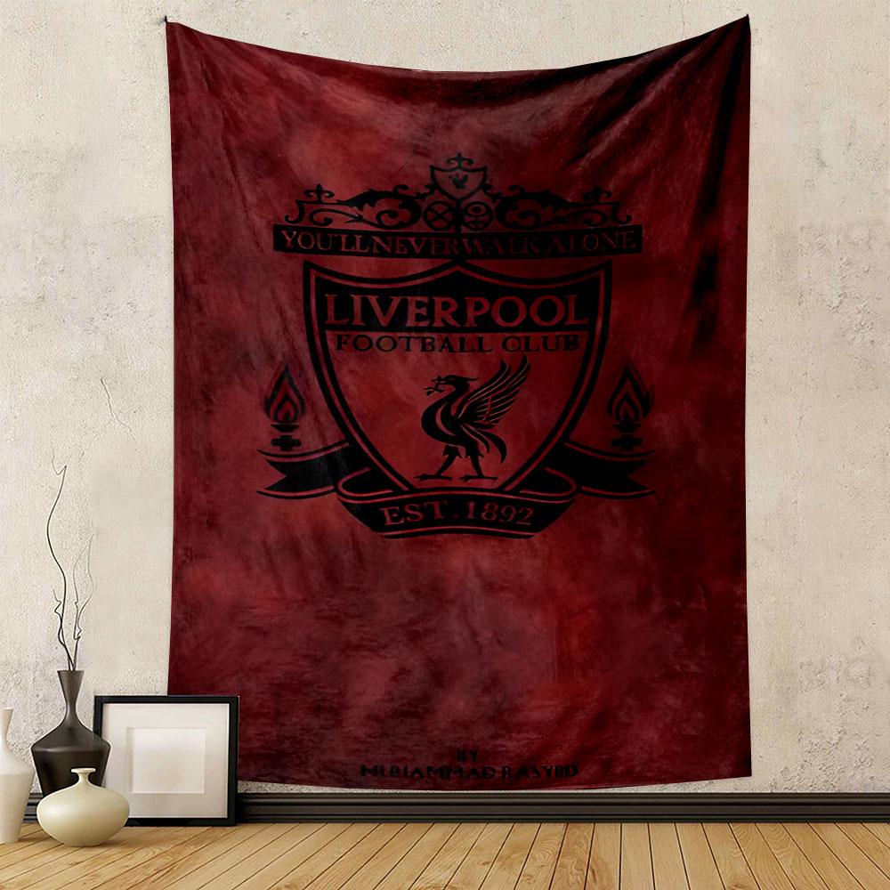 Liverpool Football Club Emblem Patterned tapestry home decor, suitable for bedroom and living room, gift