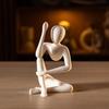 Abstract Human Sculpture 3D Printed Modern Test Tube Vase Holder for Fresh Dried Flowers Minimalist Desktop Figurine for Home Shelf Desk Living Room