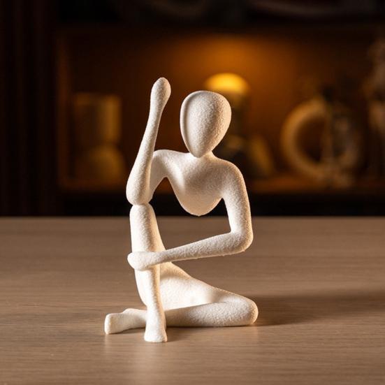 Abstract Human Sculpture 3D Printed Modern Test Tube Vase Holder for Fresh Dried Flowers Minimalist Desktop Figurine for Home Shelf Desk Living Room