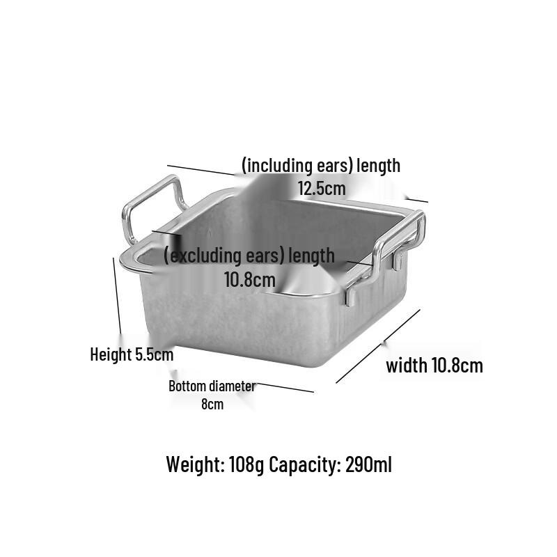 Wutuo Vintage Camping Style Stainless Steel Handled Snack Dish Set