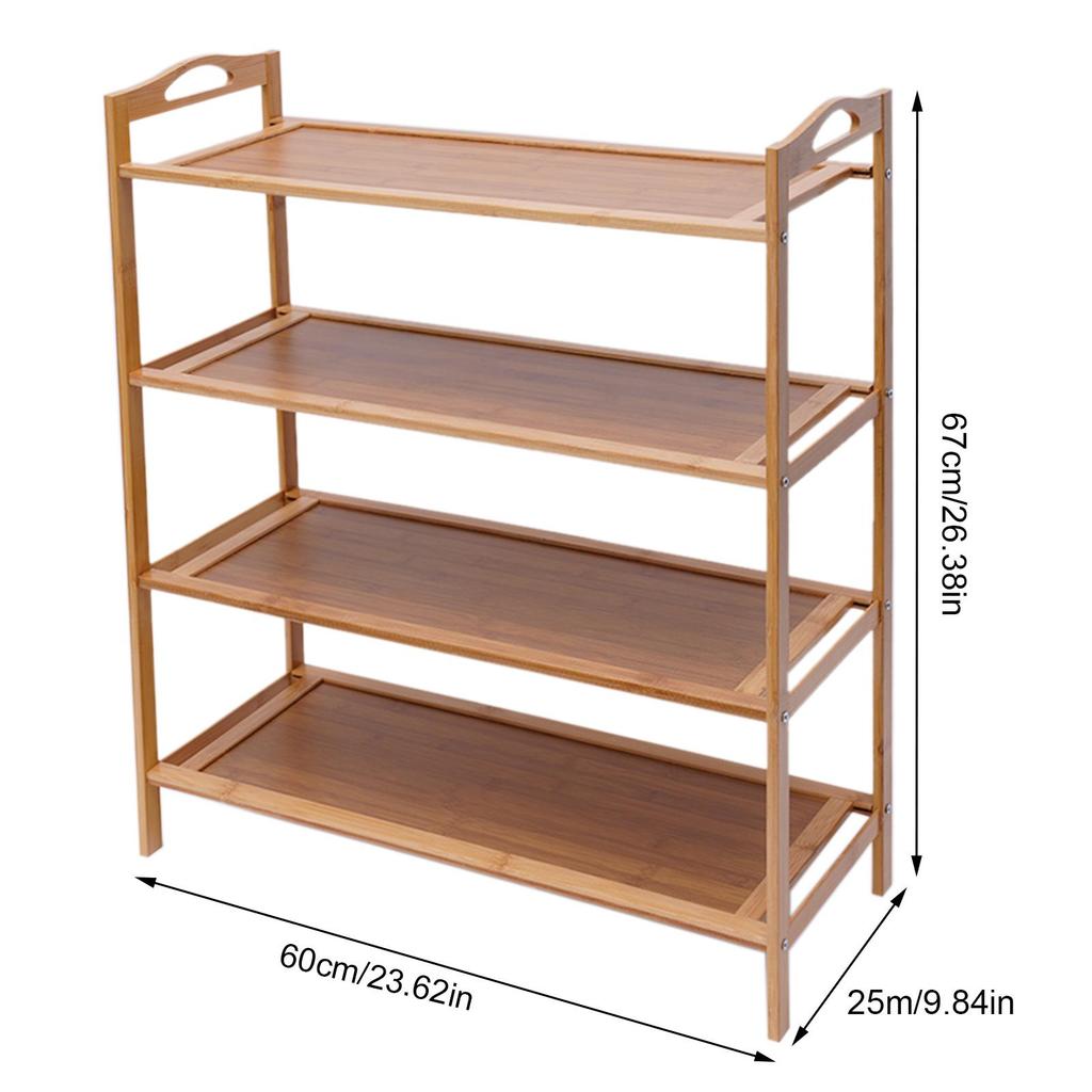 4-Tier Shoe Rack, Open Shoe Storage Rack, Shoe Storage Organizer for Entryway, Hallway and Closet