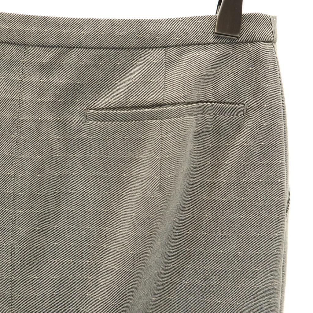 AMACA Made In Japan Pin Dot Pattern Midi Length Tight Skirt 38 Gray Women Used