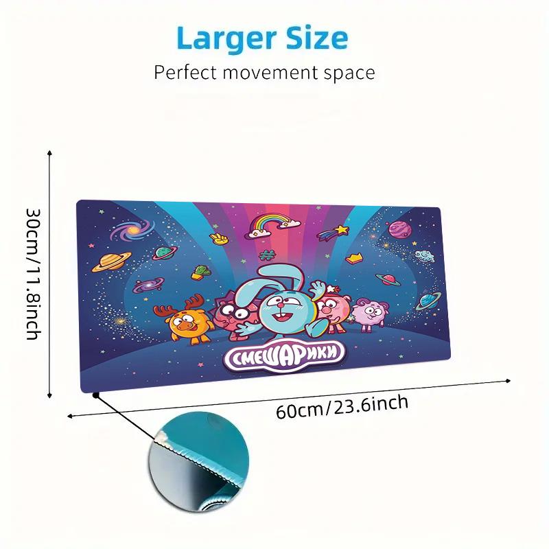 Kikouriki Kikoriki Cartoon Color Mouse Pad Large Gaming Table Cushion Non-slip Laptop Tablet Big Mousepad XXL Mat Mini PC Playmat With Lock Edge