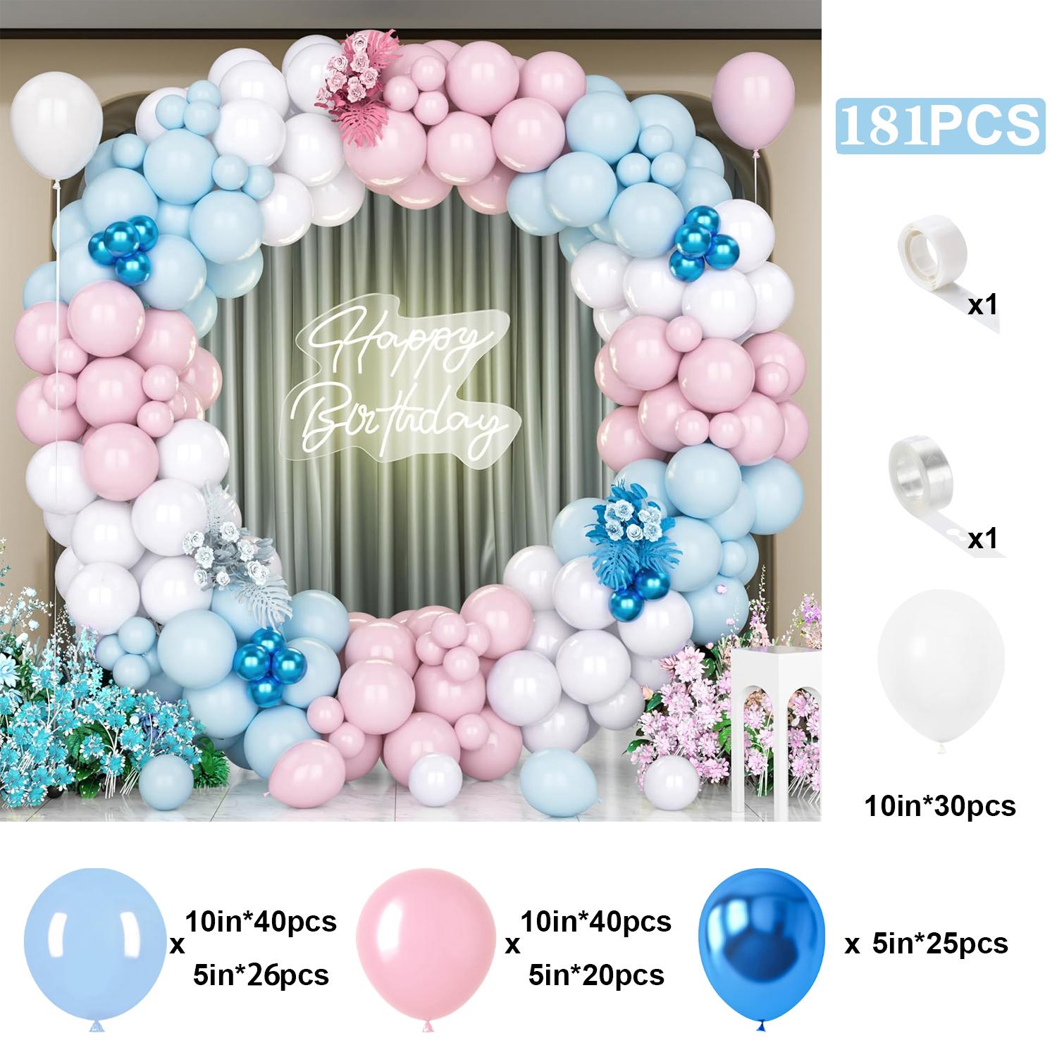 

180PCS multi-color latex balloon set suitable for birthday parties, weddings, Valentine s Day party decoration Other