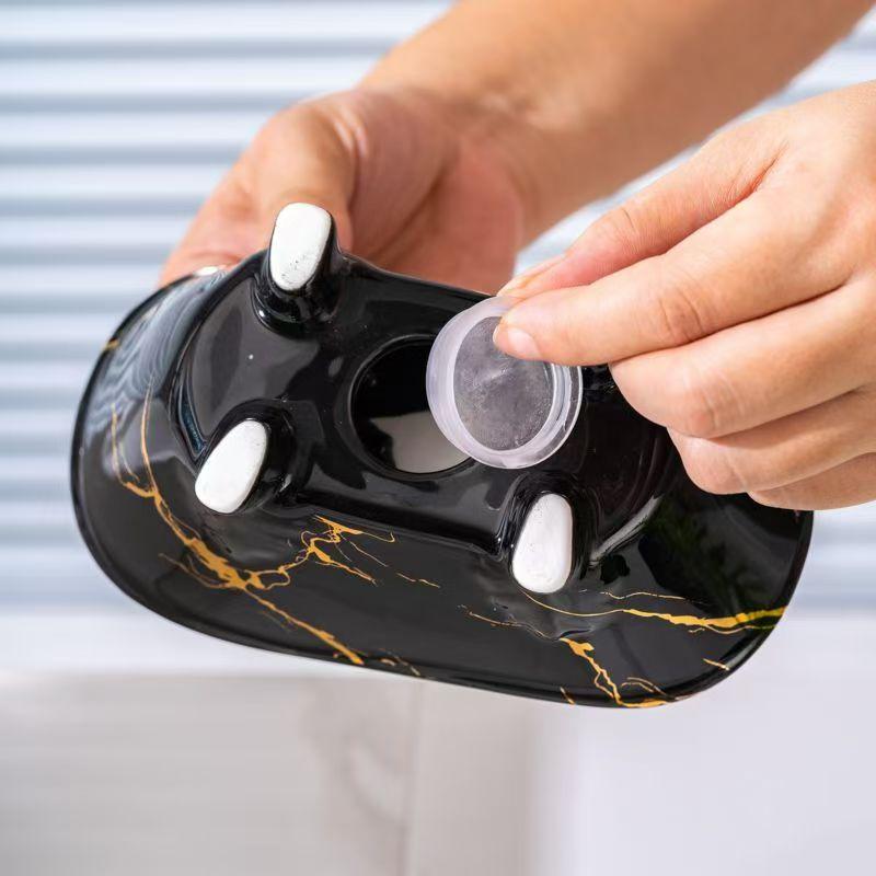 Piatti Sapone in Ceramica vasca da Bagno Porcellana Doccia Custodia Contenitore Domestico Scatola Contenitore Con Foro di Scarico Articoli per il Bagno