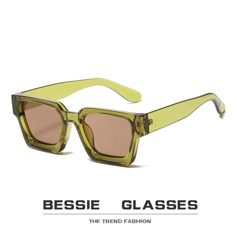 Retro High-End Sunglasses For Women'S Trendy Hip-Hop Uv-Proof Square Sunglasses