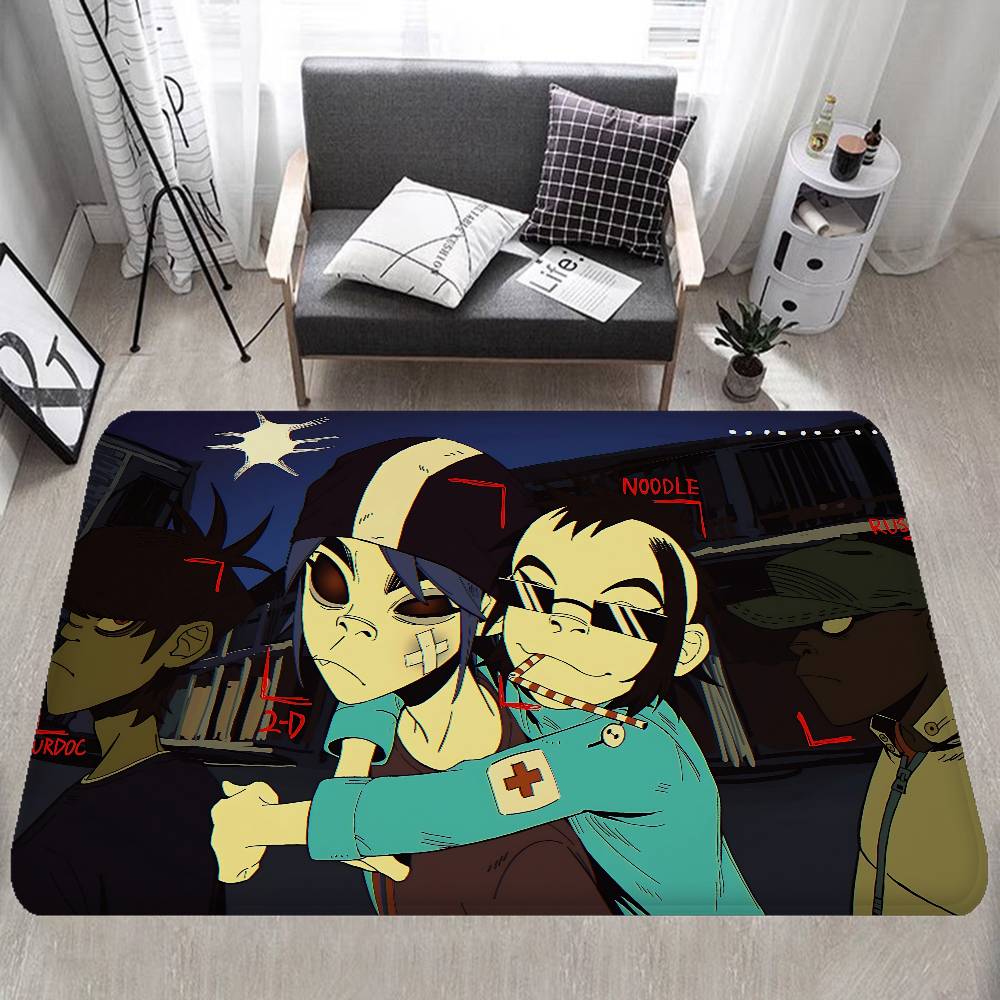Virtual Band G-Gorillaz Floor Mat INS Style Soft Bedroom Floor House Laundry Room Mat Anti-skid Household Carpets