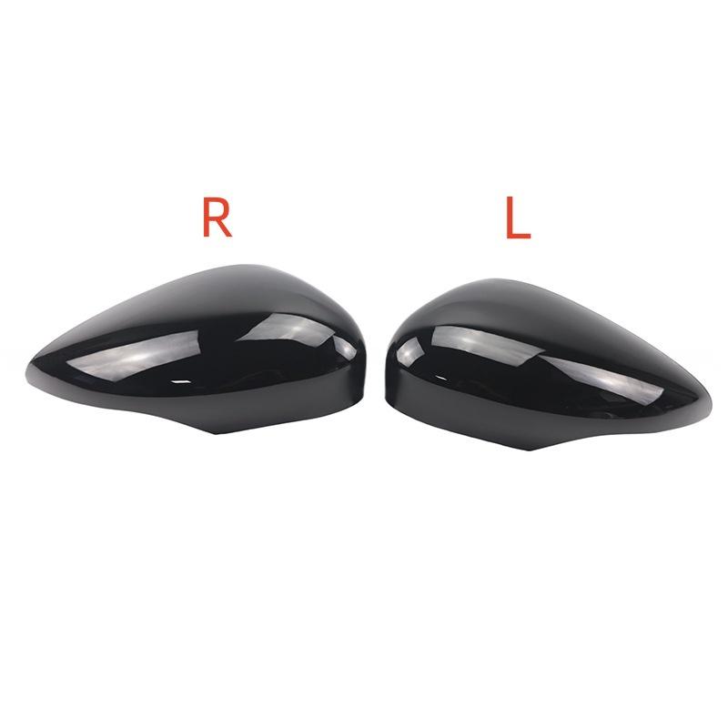 For Ford Fiesta 2009-2015 models glossy black/carbon fiber pattern mirror cover, rearview mirror reflective shell rear cover cap