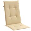 High Back Chair Cushions 2 Pcs Beige Melange 120 X 50 X 4 Cm Fabric