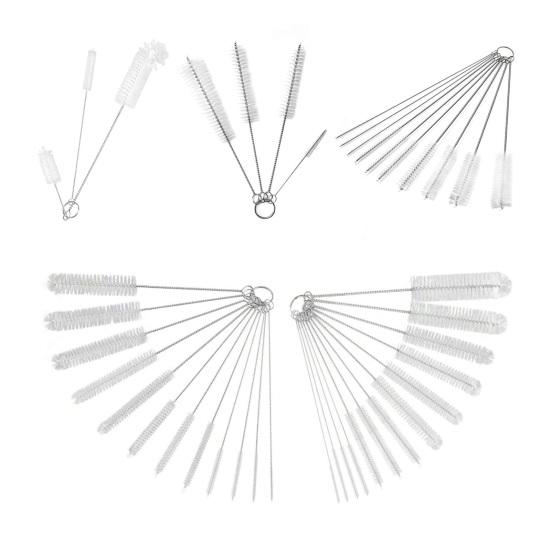 Cleaning Brush Extended Reach Deep Clean Tall Glasses Bottles Straws Cleaning Scrubber Multiple Sizes Flexible Metal Stem Drinking Container Cleaner