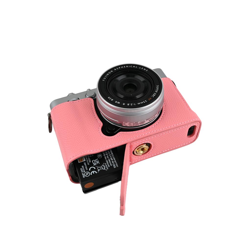 Étui en Cuir PU à Imprimé Palmier pour Fujifilm X-E5 Fuji XE5 Sac de Rangement pour Appareil Photo Coque Dure de Protection avec Bandoulière