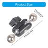 Set of 2pcs Double End 17mm Ball Head Adapters Mount Clamp Compatible for Magnetic Phone Holder And Camera Tripods