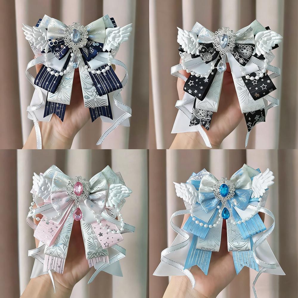 Anime Itabag Bow Pendant Versatile Ribbon Brooch Pin Messenger Bag DIY Lolita Angel Wing Itabag Jewelry Decoration Friend Gifts