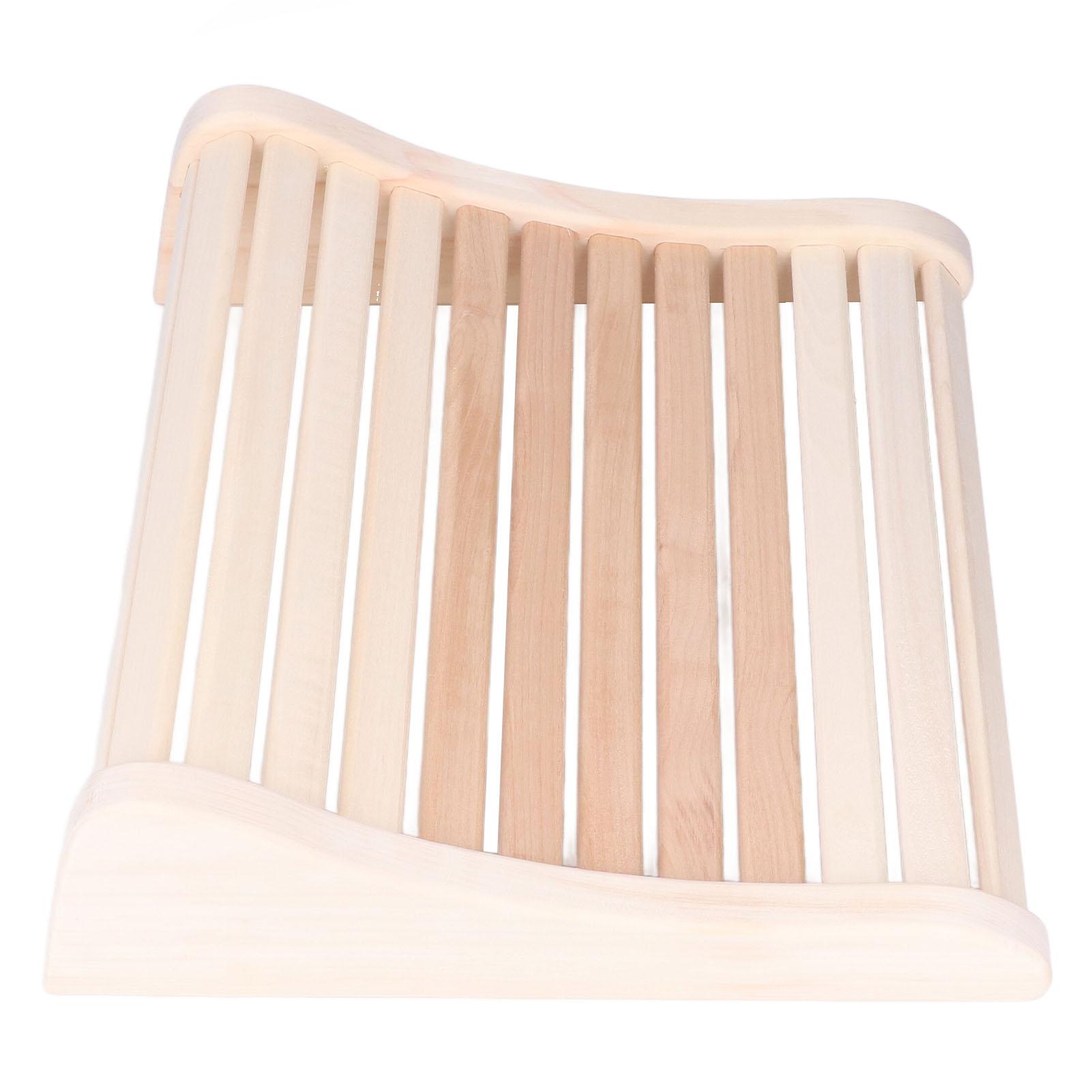 

Sauna Pillow Relieving Pain Convenient Practical Relaxing Comfortable Ergonomic Design Wooden Back Bolster