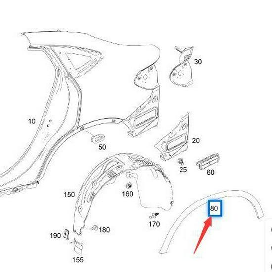 Rear Wheel Arch for Mercedes-Benz GLC X253