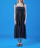 KOLEAT Daisy Rustling Ribbon Summer Frill Layered Sleeveless Dress [Black] Kcl.