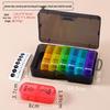 Portable Seven-Day Pill Organizer with 21 Compartmentalized Grids for Morning, Noon, and Evening - Large Capacity Travel Storage