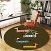 1pc sausage dog clothes Round Chair mat Area Rug - Non-Slip, Floor Mat for Office, Bedroom, and Indoor Decor c1125108