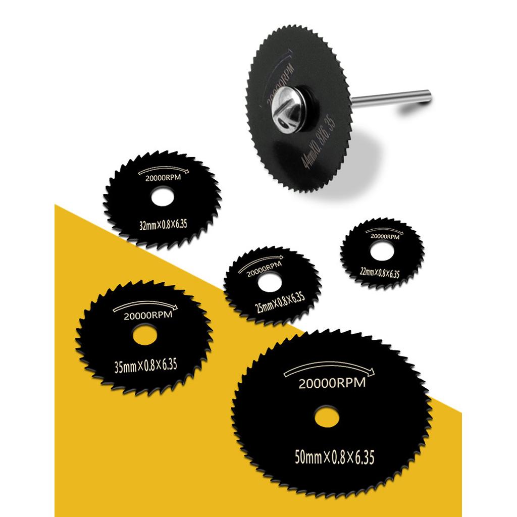 Rotary Drill Saw Blades Steel Saw Disc Wheel Cutting Blades with Straight Shank Mandrel for  Drills Rotary Tools