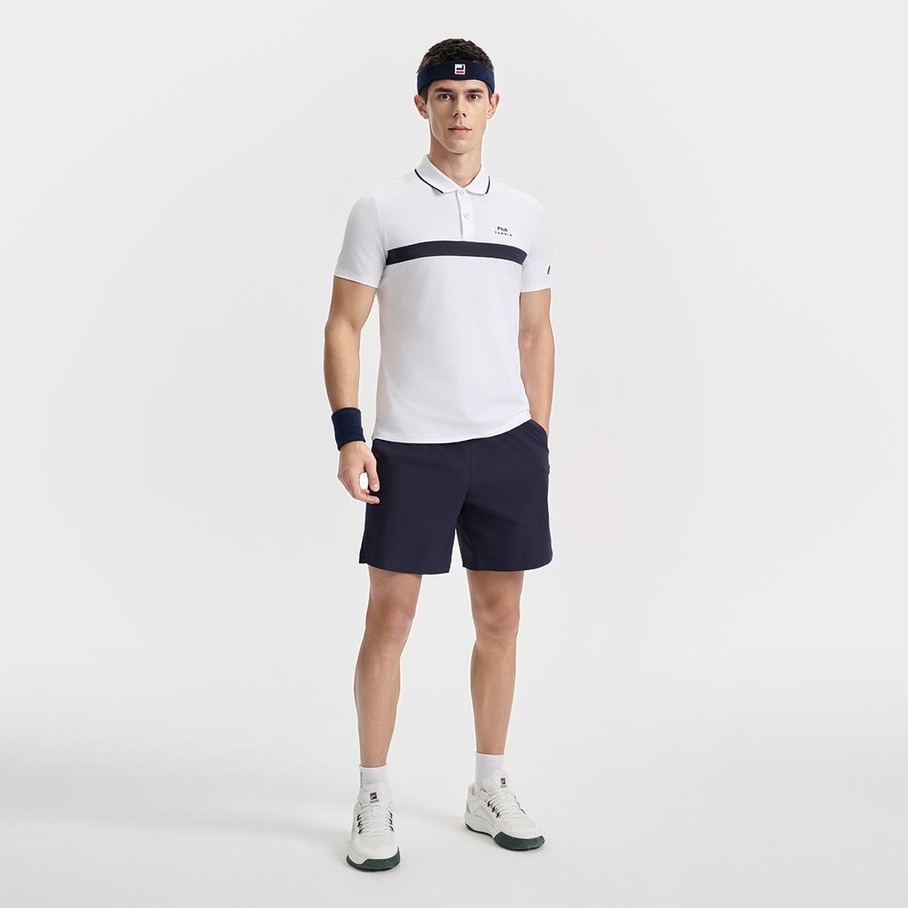 New FILA Athletics Tennis Polo Shirt Men's Jade White WT A11M523110F-WT