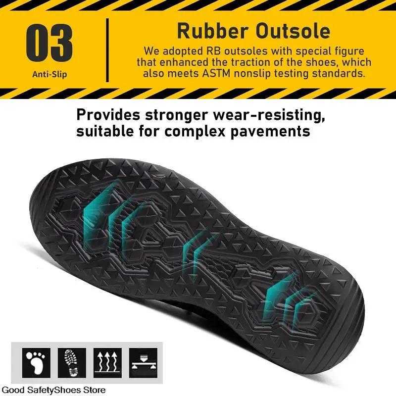 Veiligheidsschoenen Heren Voor Werk Sneakers Dames Heren Stalen Neus Werkschoenen Beveiliging Beschermende Schoenen Lichtgewicht Anti-Verplettering Anti-Doorboring