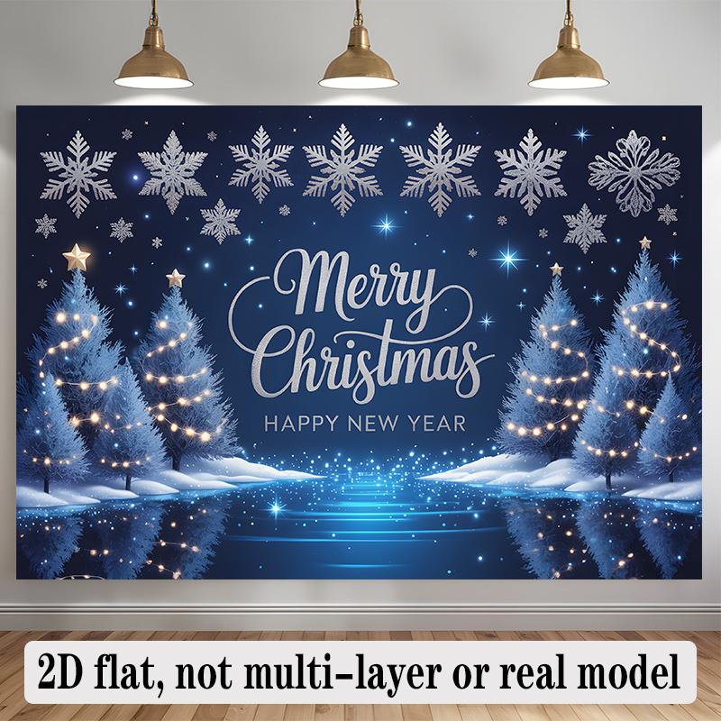 1 Pezzo A Piatto 2D Con Uno Sfondo Decorativo Decorazioni Sfondo Invernale Per Studio Fotografico Photo Booth Festa di Natale