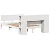 Solid Wood Bed with Shelf Without Mattress White 140x200 cm Pine