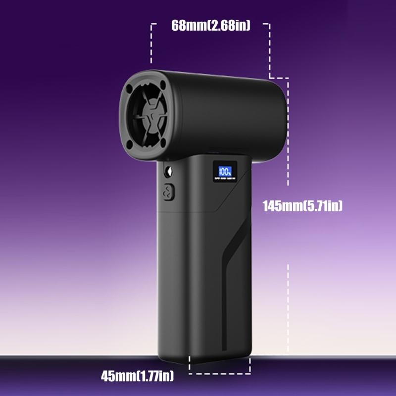 Cordless Fan Light Weight Dust Blower Handheld Engine Fan Air Duster 110000RPM for Women Men Computer Cleaning Outdoor