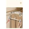 10pcs/set Household Non-Slip Adjustable Trouser Hanger with Skirt/Underwear Clips Heavy Duty Stainless Steel PVC Dipped