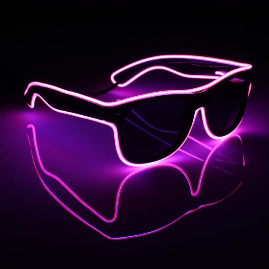 LED EL Wire Glasses Light Up Glow Sunglasses Eyewear Shades for Nightclub Party