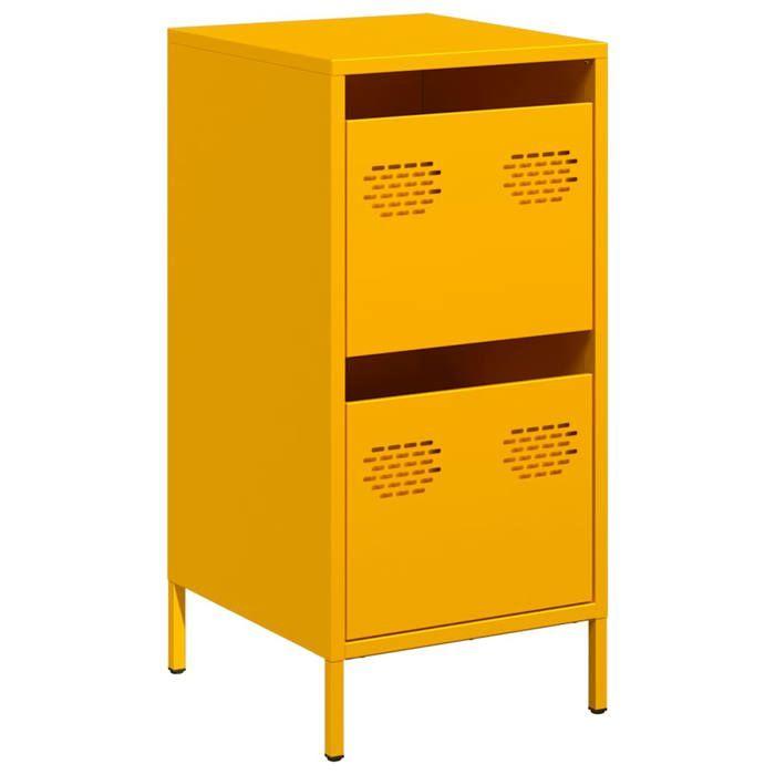 VidaXL Mustard Yellow Buffet 35x39x73.5 Cm Cold-Rolled Steel 851397