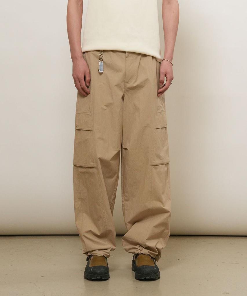 GENERALIDEA Man Elastic Waist Layered Cargo Pants [Beige] / Gf2Mpt013