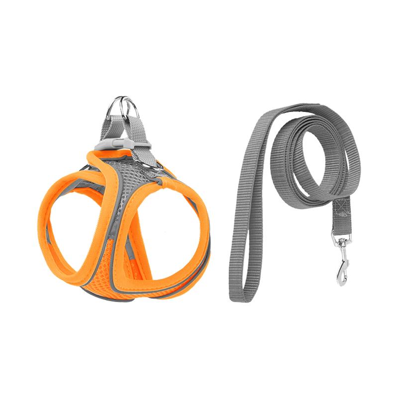 Prodyšná vesta pro psy s prsními popruhy, zabraňuje protržení, exkluzivní pro venkovní použití, nastavitelná noční reflexe