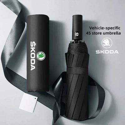 JNPV7 for Skoda Car Sunshade Portable Automatic Folding Umbrella Rapid Kamiq Superb Octavia Kodiaq Fabia Enyaq Vision Auto Accessories