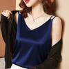 Premium sense heavy imitation silk V-neck mulberry silk sling vest femininity versatile suit with satin base