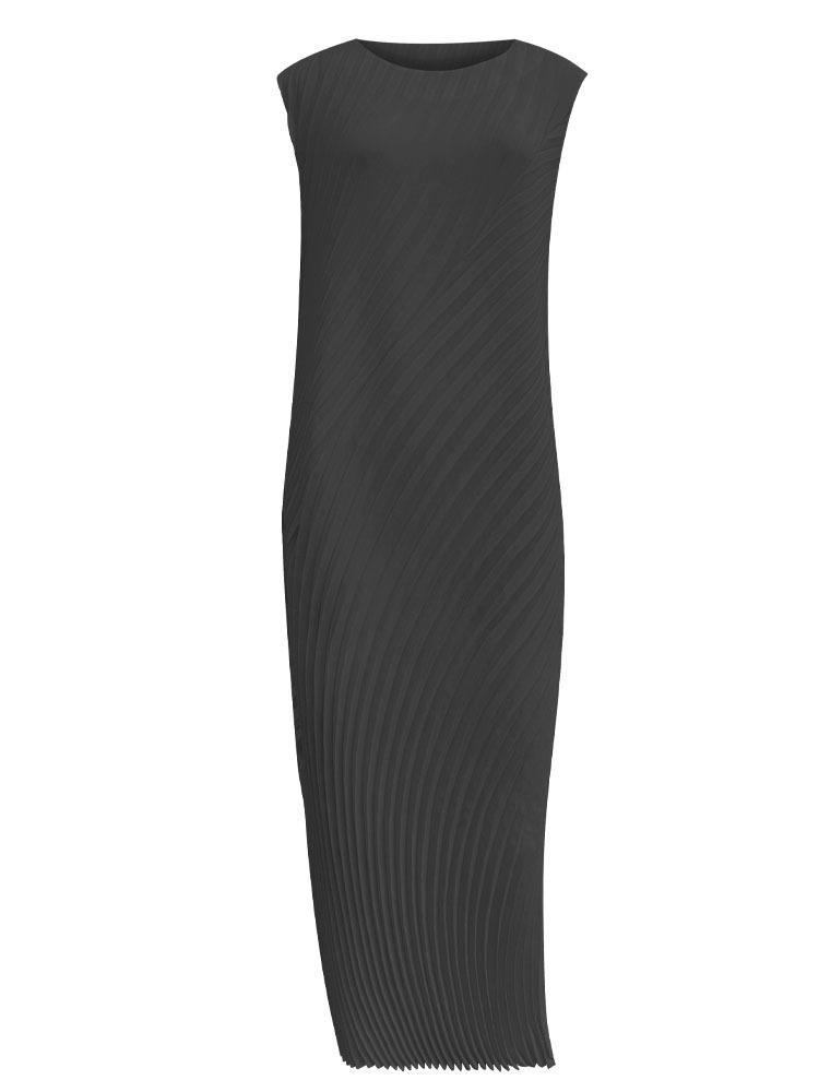 Women's Spring/Summer 2025 Sleeveless Slim Fit Pleated Dress In New French Style