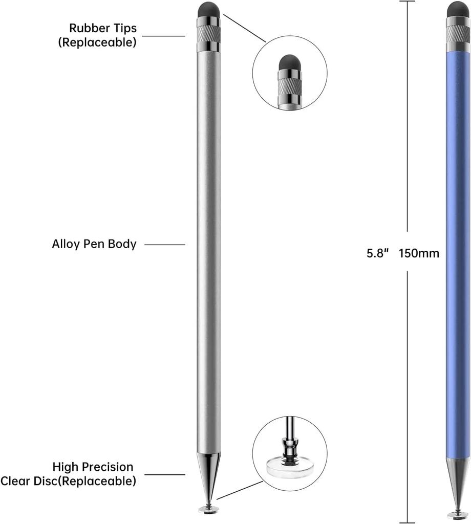 2-in-1 Bopomofo Touch Screen Stylus (5Pcs), High Sensitivity Precision Pen, Compatible with Most Touch Screens