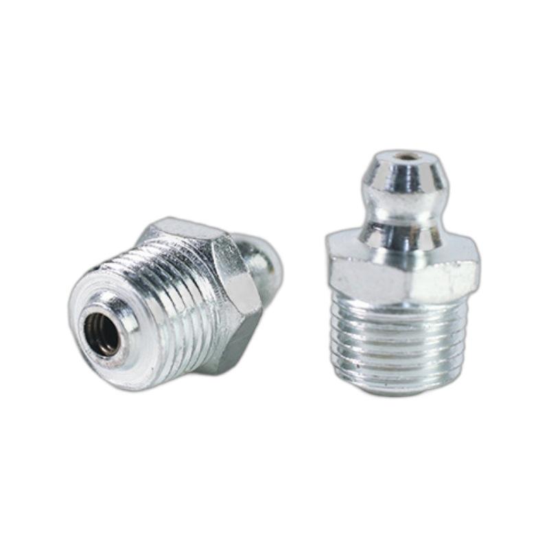 1/8-27 NPT Carbon Steel Grease Nipple, Galvanized, SAE J534 American Thread, Grease Gun Nozzle Lubrication Tool.