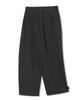 TRILLION One-Pleat Stripe Button Strap Wide Slacks [Charcoal]