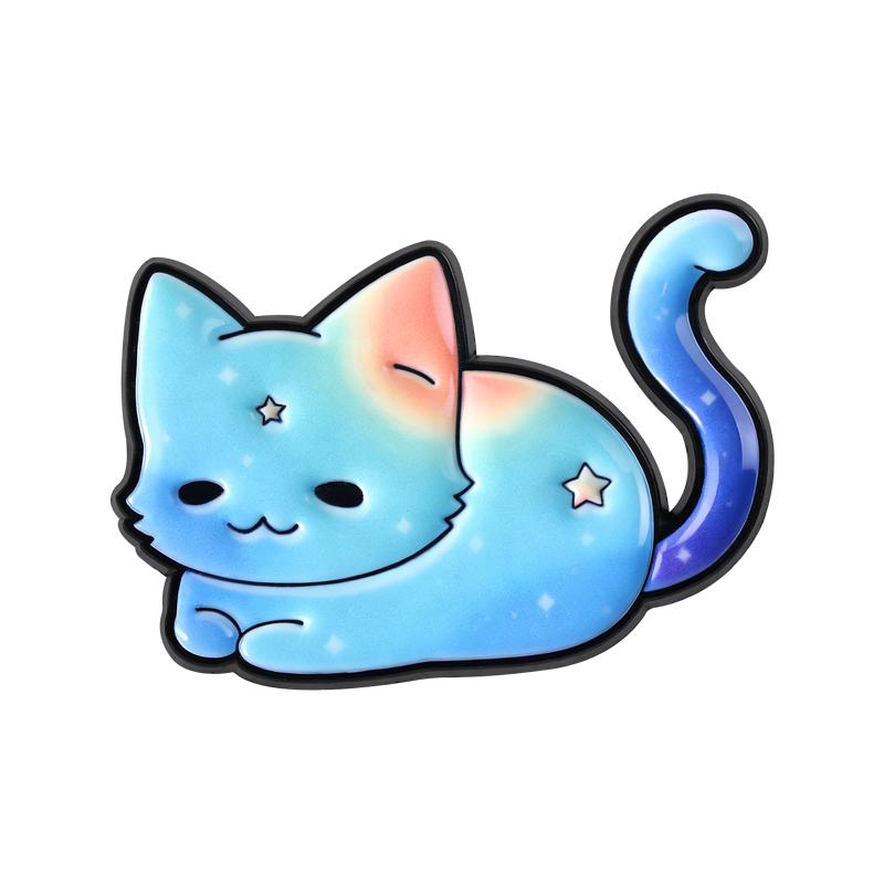 

Starry Cat UV Printing Pins Cartoon Kitten Cute Brooches Lapel Badges Clothes Funny Animal Jewelry Gift for Friends