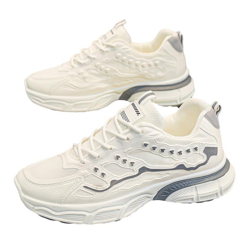 Sneaker Herren 2025 Herbst neu Popcorn weichsohlige Laufschuhe Herren Mesh atmungsaktiv und leicht personalisierte Dad-Schuhe